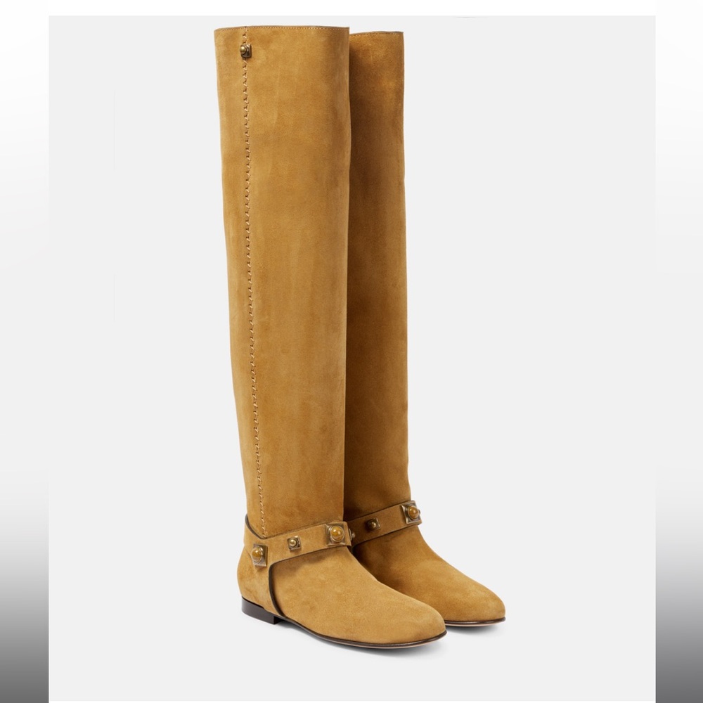ETRO Crown Me Suede Knee High Boots